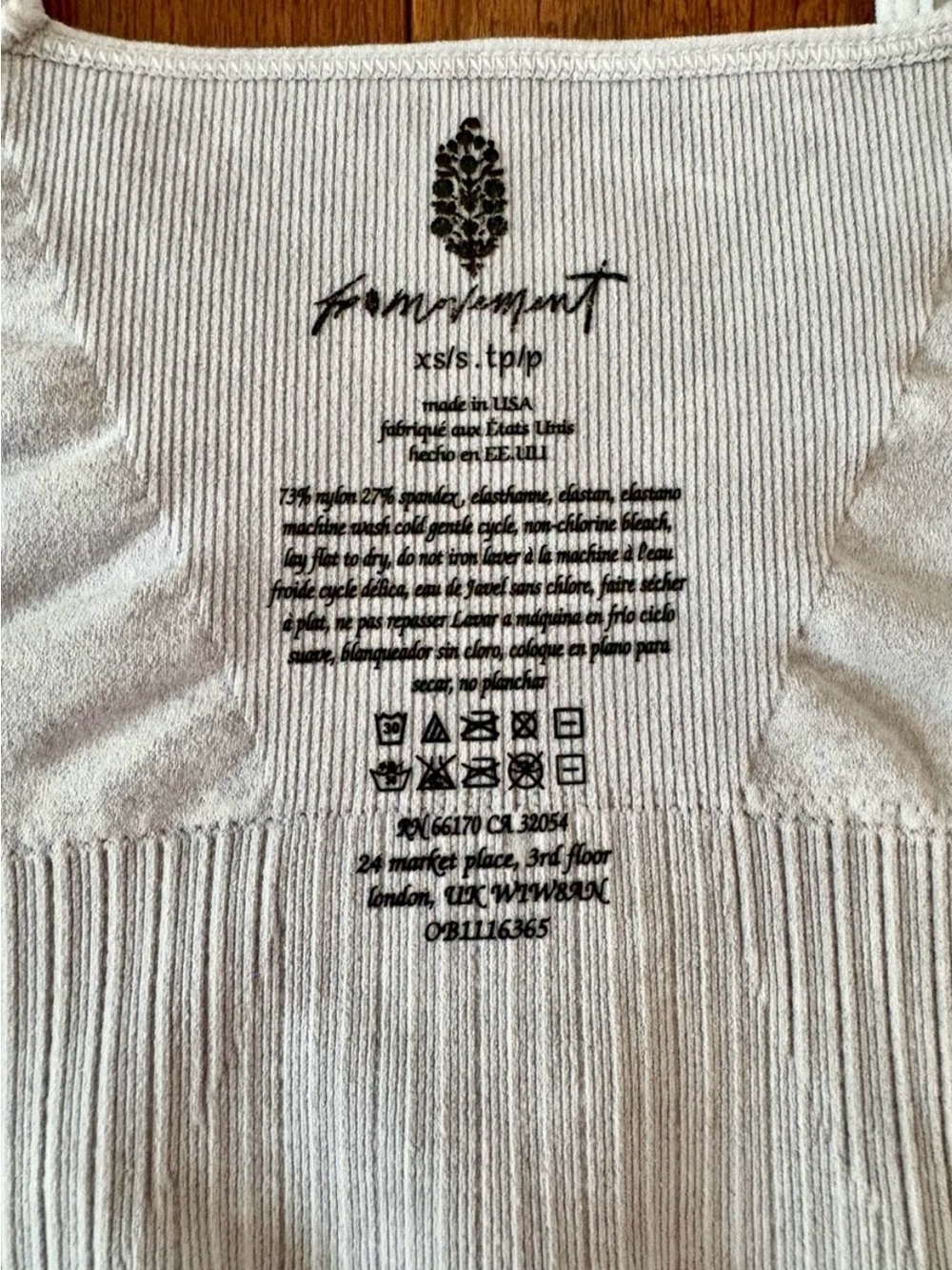 FREE PEOPLE Good Karma Crop Top Square Neck XS/S - Picture 6 of 12